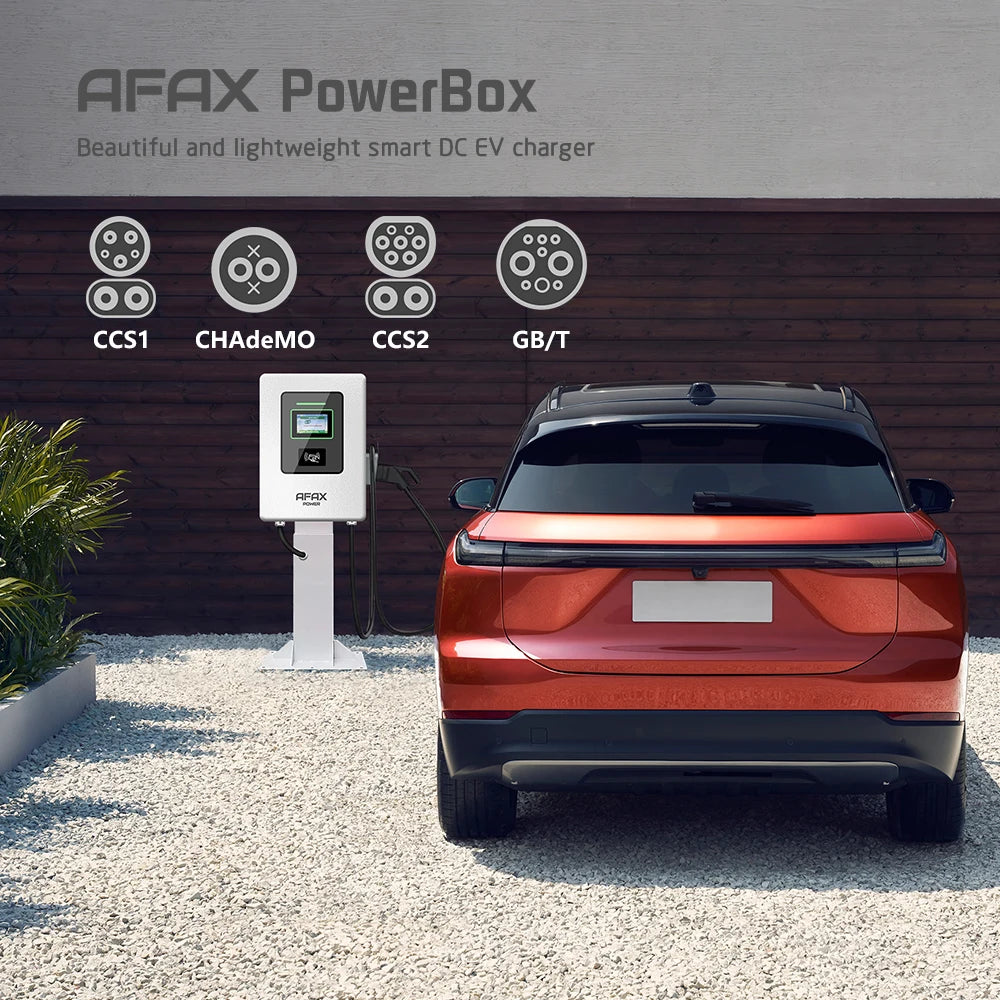 AFAX POWER CCS2 3phase 40KW EV Wall-mounted charging Station With LCD Touch Screen Display