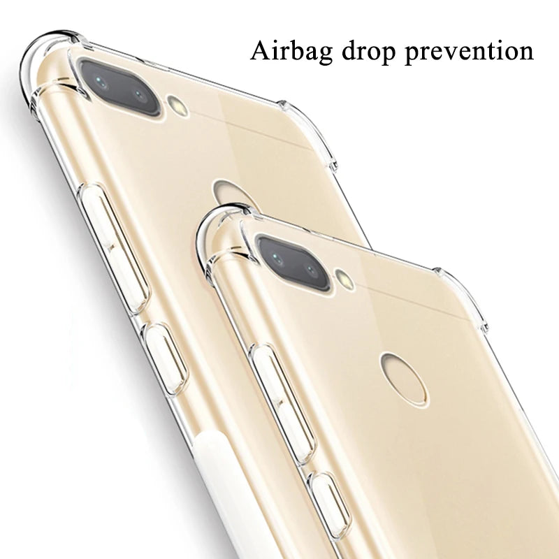 Cool Shockproof Clear Soft Case For Xiaomi Mi 8 9 10 11 A2 Lite A1 A3 Mi6 Mi Play Silicone Cover For Xiaomi Pocophone F1 Mi8 SE