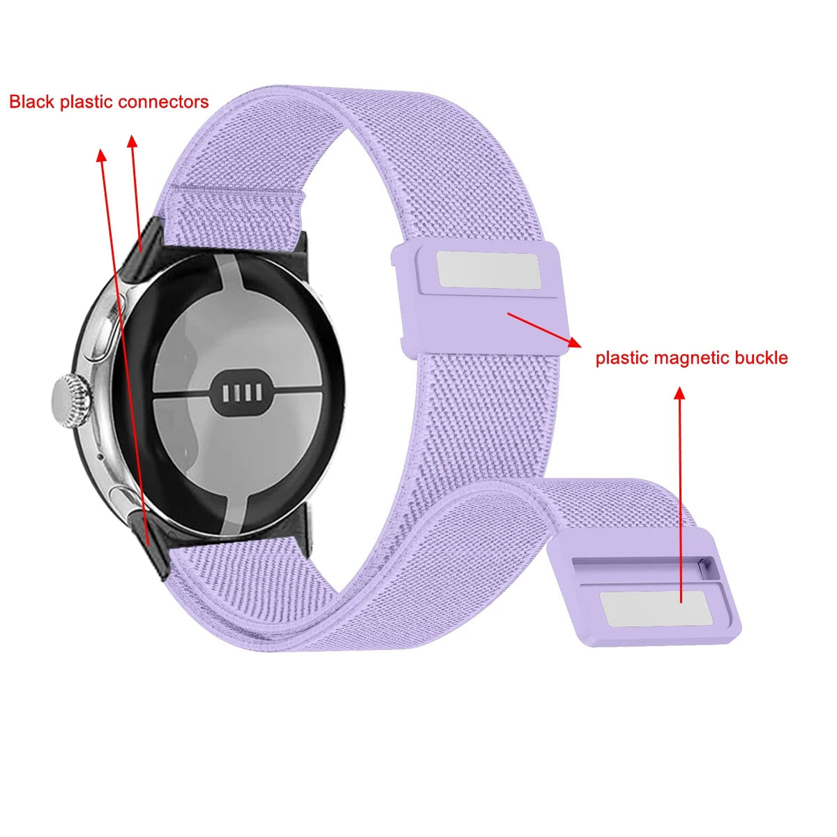 For Google Pixel Watch Band Nylon Elastic Wristband Bracelets for Google Pixel Watch 2 /Pixel Watch 1 Watch Accessiors