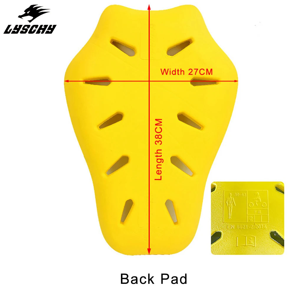 CE Level 2 Certified Motorcycle Jacket Insert Back Protector Thicken High Elasticity Rider Armor Chest Back Spine Protective Pad