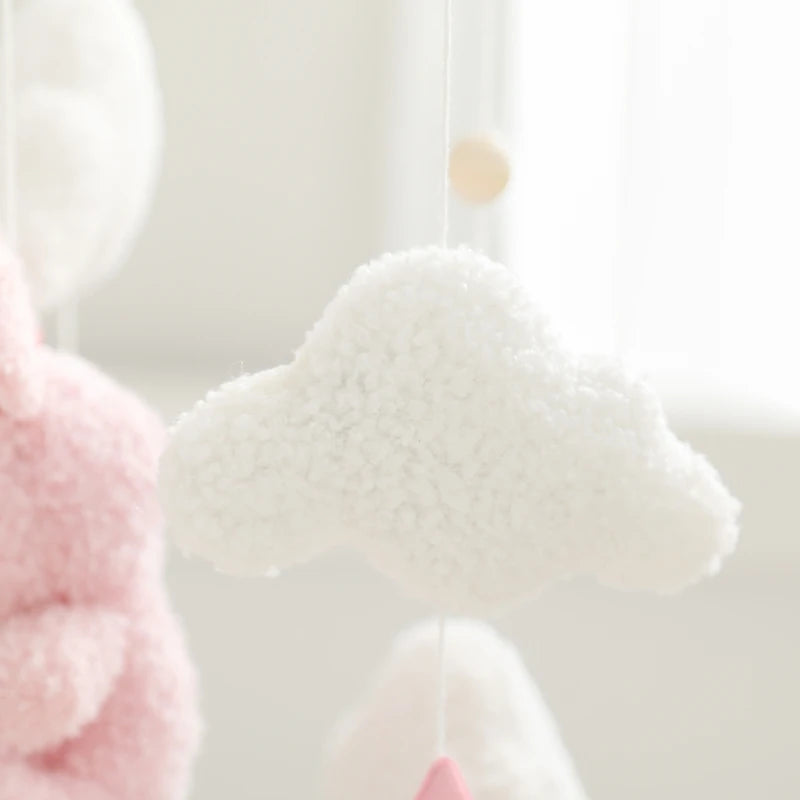 Baby Crib Mobile Bed Bell Toys Musical Rattle Educational Toys Bed Bell Newborn Mobile Bed Bell Bracket Baby Hanging Toys Holder