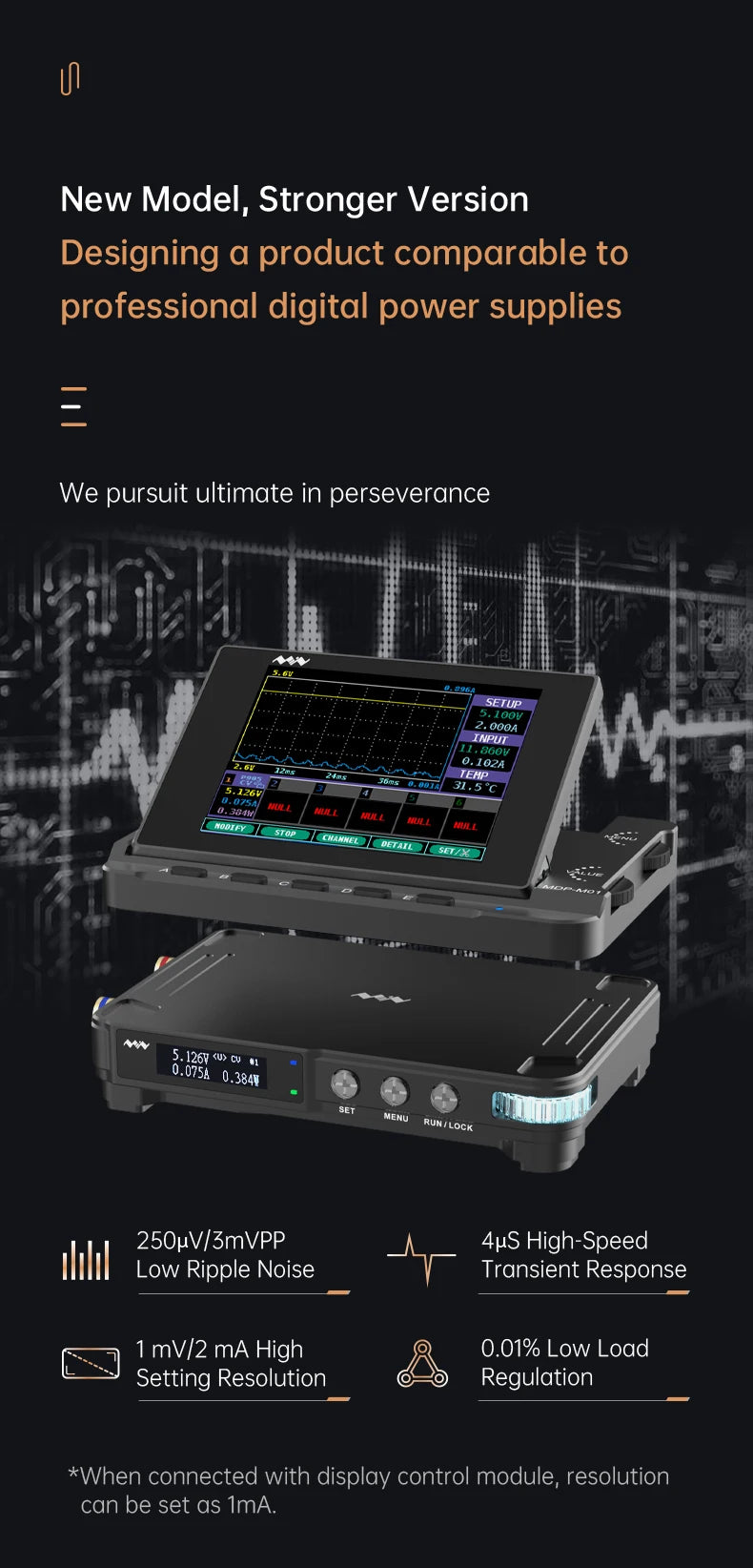 Miniware MDP-P906 Digital Power Supply Adjustable 30V 10A CV CC Output DC Mini Laboratory Programmable Linear Power Meter Module