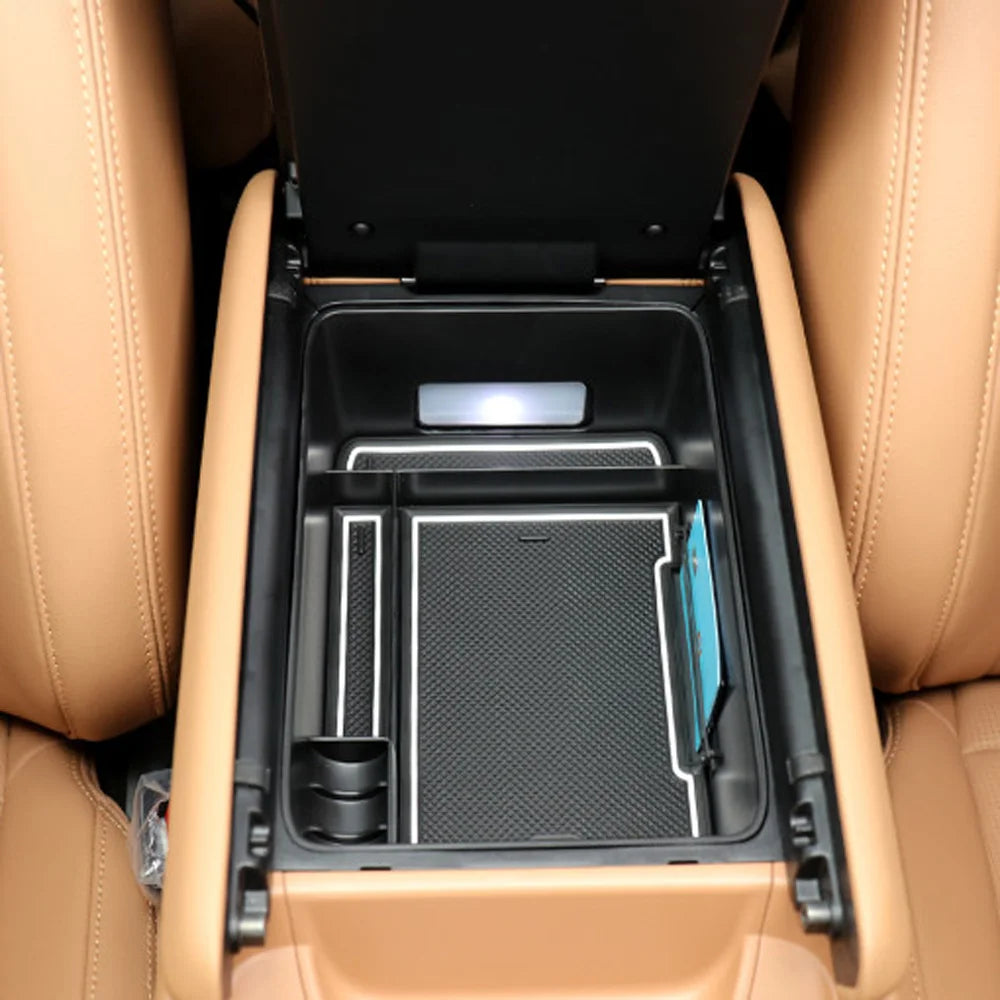 Central Console Armrest Box Storage Box Organizer Container Tray Car Interior Stowing Tidying For Hyundai Santa Fe MX5 2024