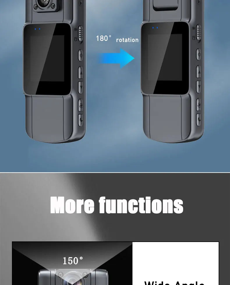 JOZUZE L11 1080P HD Mini Camera Portable Digital Video Recorder BodyCam Infrared Night Vision Police Cam Small Bike Camcorder