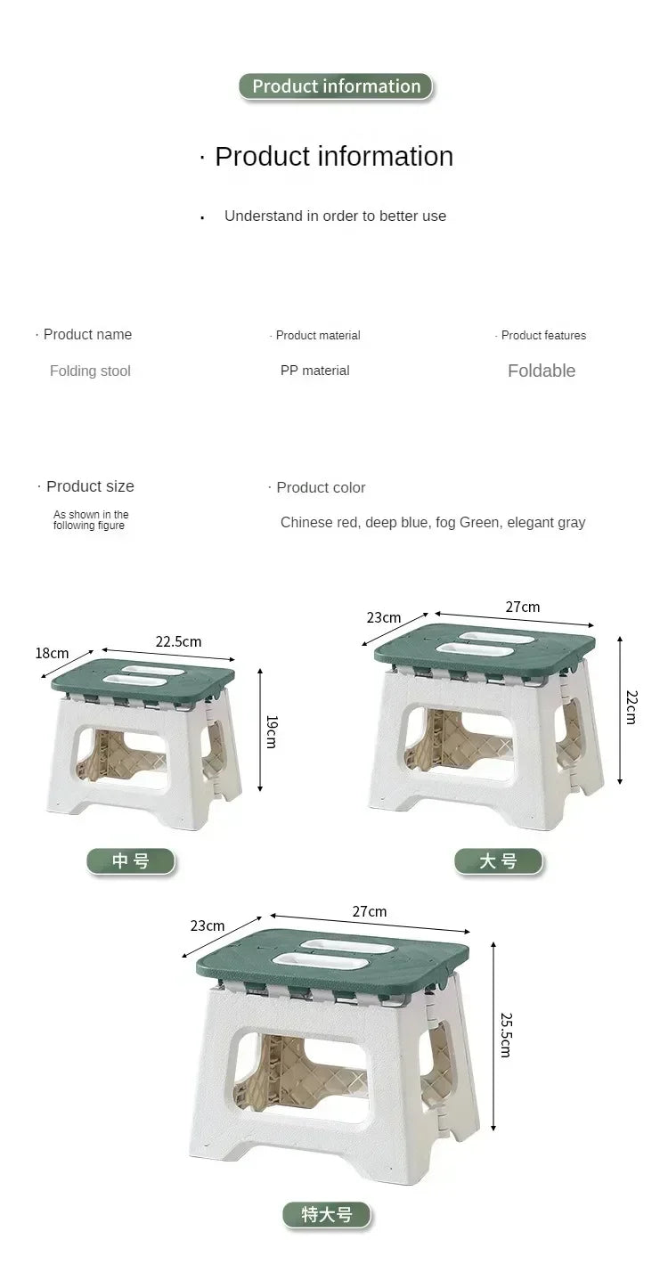 2024 Hot Netflix Thickened Folding Stool Mini Portable Outdoor Picnic Camping Chair Portable Bench Train Mat Stool Gifts
