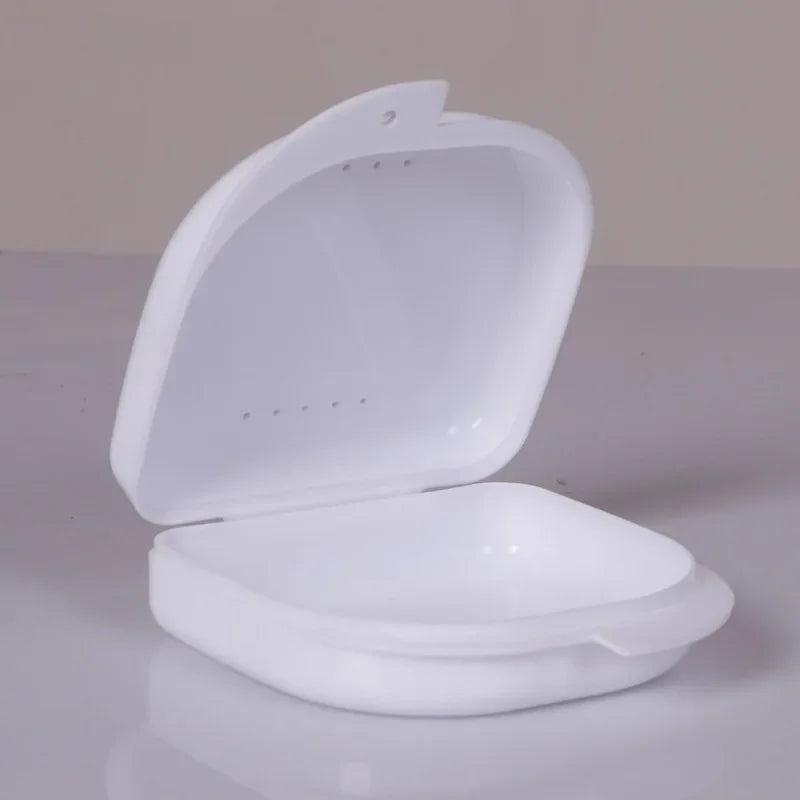 1pcs Denture Tray Box Dental Orthodontic Retainer Box Case Plastic Teeth Container Denture Box False Teeth Protective Case