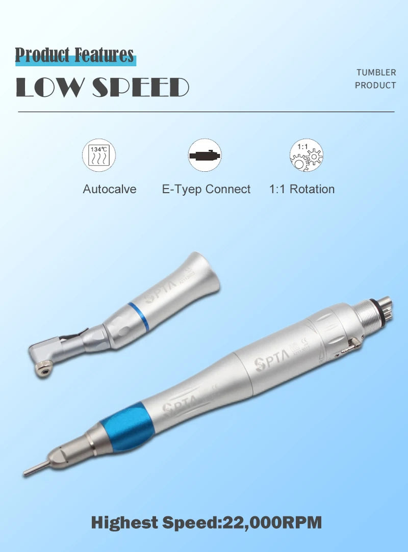 Dental 2Hole 4Hole Air Motor External Slow Low Speed Handpiece High Quality Kit Latch type Push Button Dental Tools