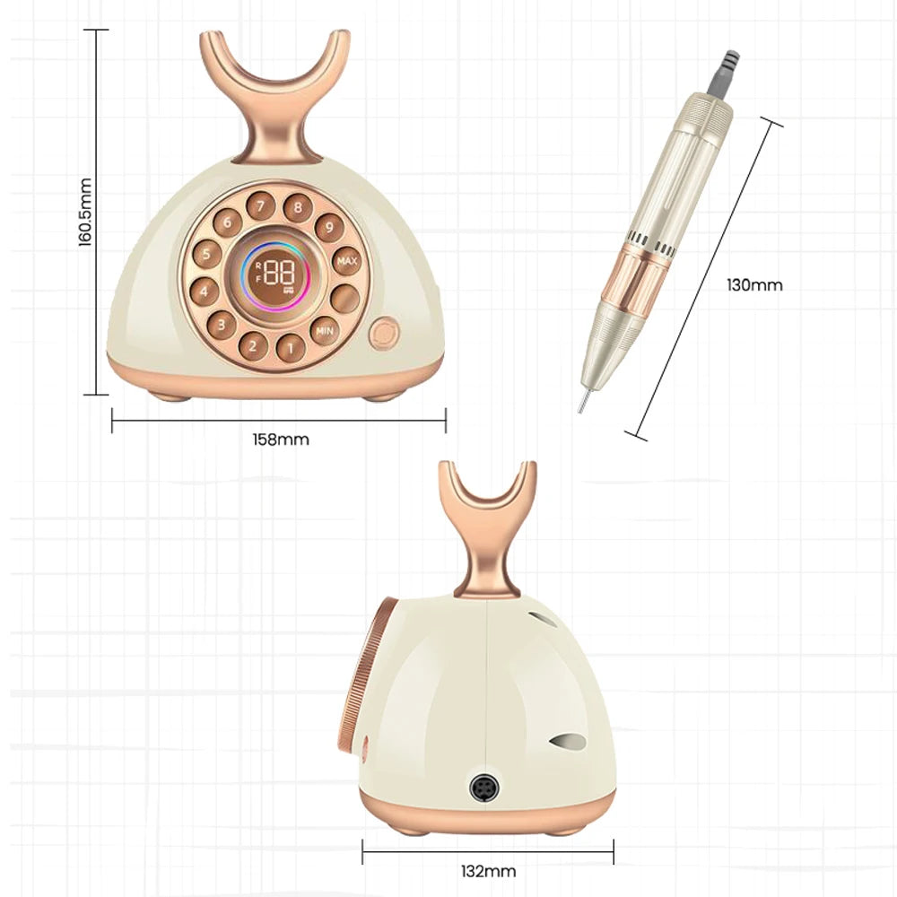 Elegant Nail Drill 35000 RPM Remember Speed Electric File High Powerful Manicure Machine for Nail Art Salon Professional Drill