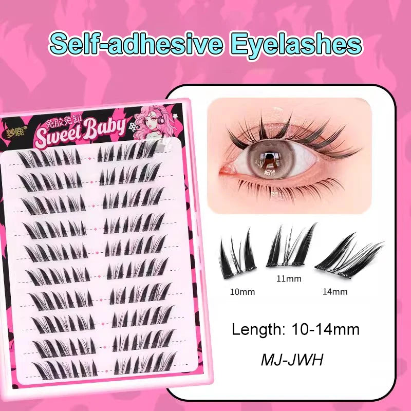 Self Adhesive Eyelashes Cluster Lashes No Glue Individual Lashes  Soft  Idol Lash Clusters Reusable Self Adhesive Lashes