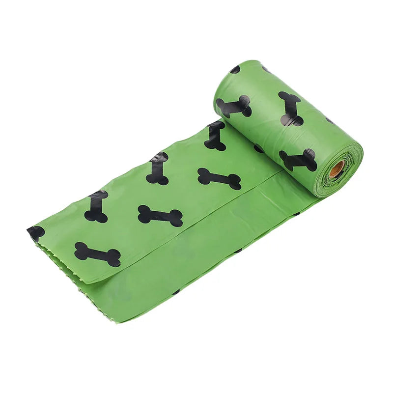 Fully Biodegradable Pet Poop Pickup Bags Doggie Bags Disposable Cat Poop Biodegradable 1 roll pack