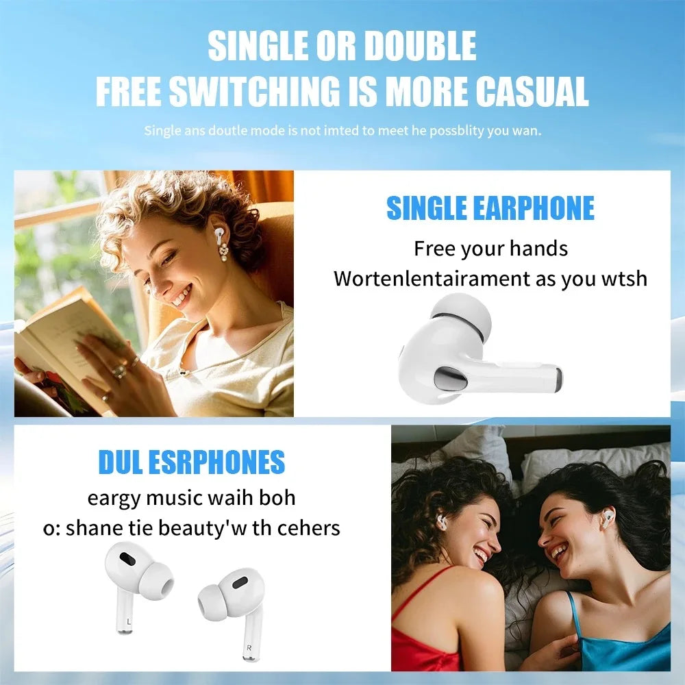 Original Air Pro Wireless Earbud Bluetooth Earphones For Xiaomi iPhone Samsung ANC Wireless Headphone Game Sport Microphone HiFi