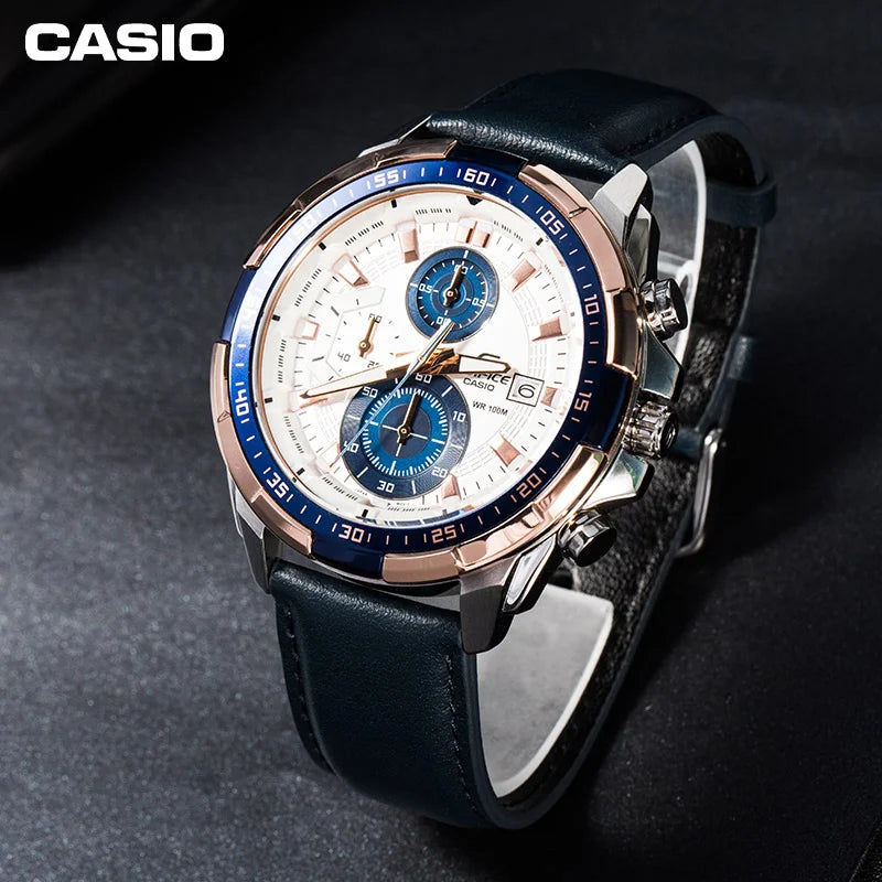 Casio EFR-539D/539L Multi-functional Waterproof MEN'S Watch Heart of Darkness Mechanical Large Dial Cool Stopwatch Date