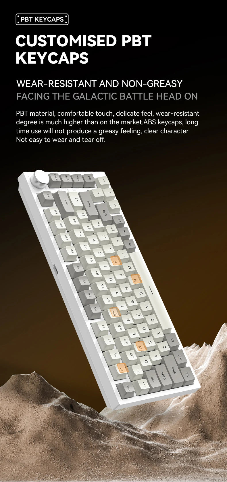 Attack Shark K85 Mag Customisable Mechanical Keyboard,Magnetic Switch,Hot-swappable,Metal Knobs,Suitable for FPS. games,Win&Mac