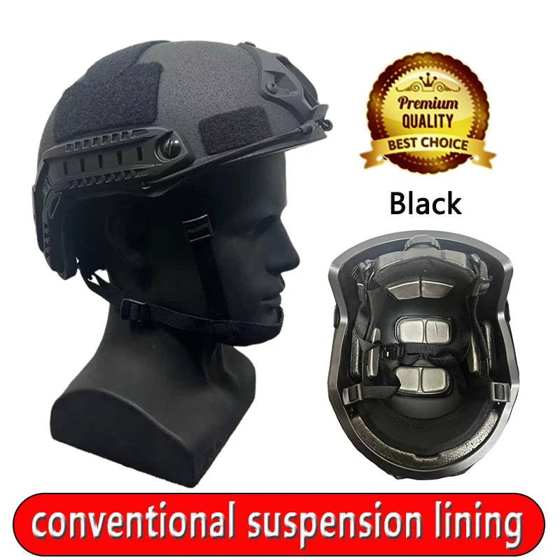 Tactical Ballistic ACH High Cut Helmet Kevlar High Quality Safety Helmet FAST NIJ IIIA Wendy's Suspension Liner Ballistic Helmet