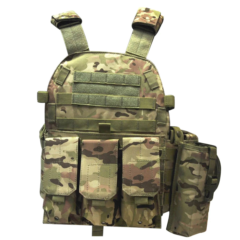 Nylon Tactical Vest Body Armor Hunting Carrier Airsoft Accessories Men Combat MOLLE Camo Military Army Vest Outdoor CS Hunting