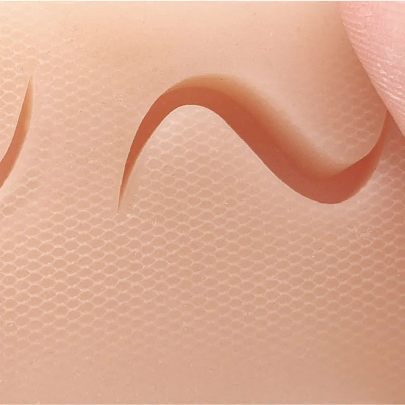 Suture Practice Pad Traumatic Skin Suture Model with Wound Silicone Reusable Surgical Suture Knotting Silicone Teaching Model