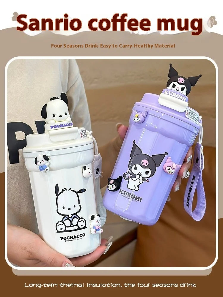 Cute Cartoon Children Insulated Cup With High Appearance 304 Stainless Steel Large Capacity Student Children Portable Water Cup
