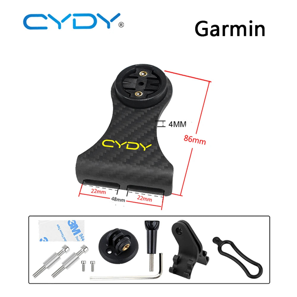 CYDY Carbon 3K Garmin Support For Bicycles Bryton Rider Whaoo Catey XOSS IGPSPORT MAGENE light holder MTB GPS Bike GOPRO Mount