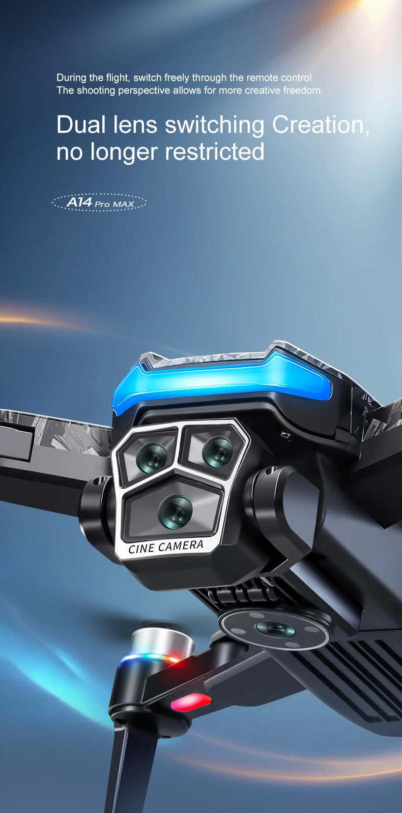 A14 PRO MAX Drone 8K Professional Camera Four-Axis Aerial Photography with Screen Remote Control 5000M 5G WIFI GPS FPV RC Dron