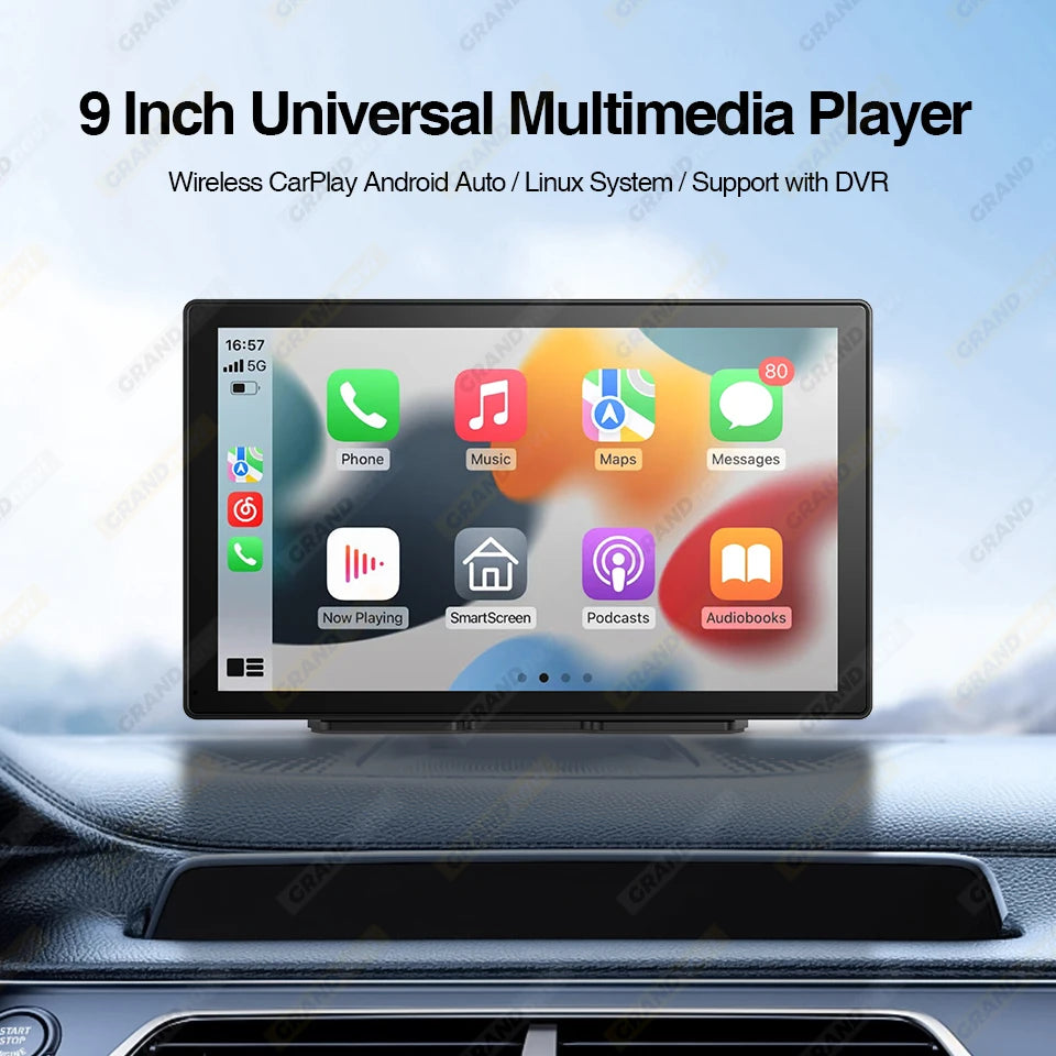 Universal 9 Inch Car Radio Multimedia Video Player Wireless CarPlay Android Auto For VW Nissan Toyota Car Audio Touch Screen