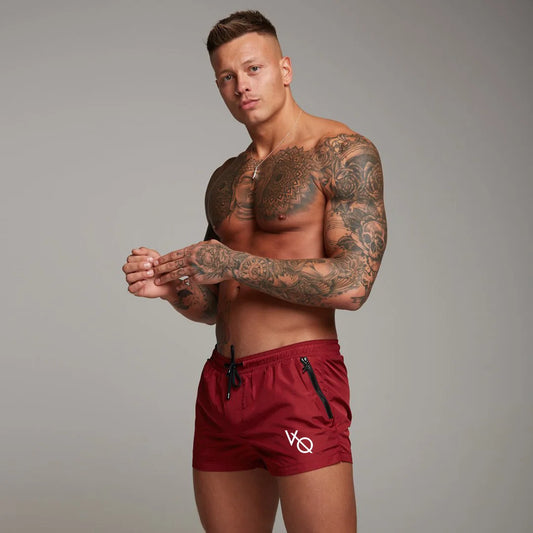Cross-border new summer export sweat-absorbent quick-drying sports pants fitness running slim shorts men's three-point shorts