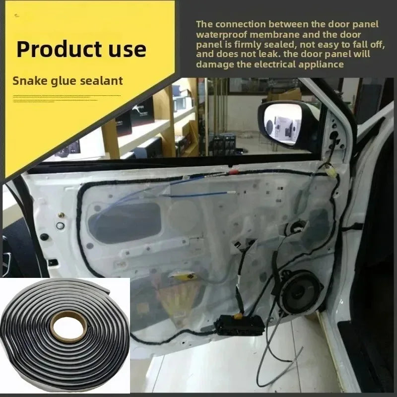 Butyl Rubber Glue Sealant 4m Waterproof Black Tape For RV Car Headlamps Window Door Windshield Headlight Retrofit Hot