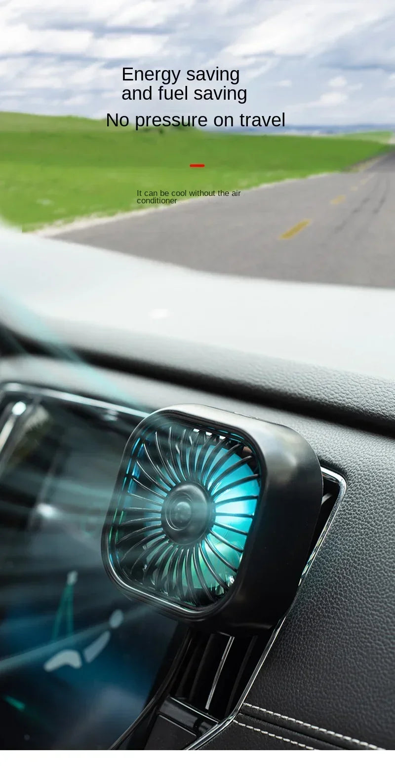 Mini Car Vent Fan High-Speed Cooling Energy-Efficient USB Powered - Portable Vibrant Colors Easy Installation