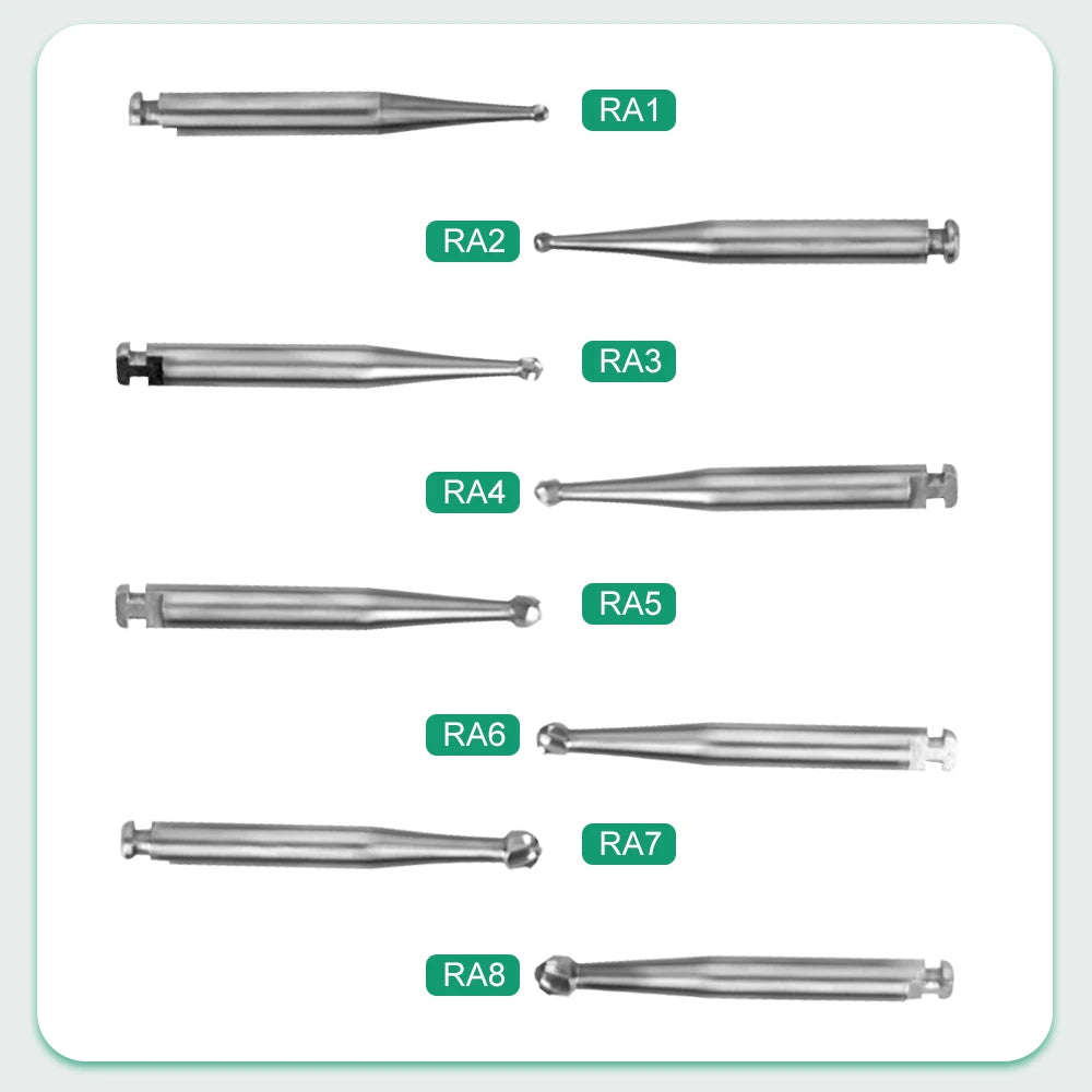 5Pcs/box Dia.2.35mm Dental Round Bur RA Series Tungsten Carbide Bur For Low Speed Contra Angle Handpiece Polishing Tool Material