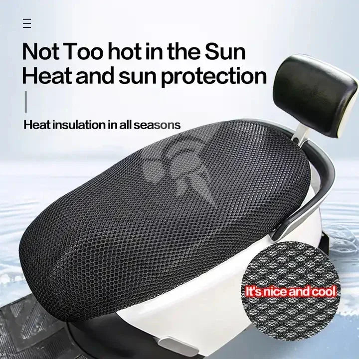 Motorcycle 3D Mesh Fabric Anti-skid Pad Scooter Seat Electric Bike Seat Cover Summer Breathable Covers Cushion Net Cover New