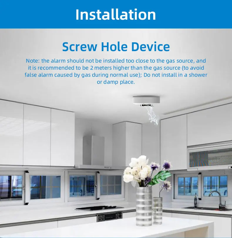 Gautone Independent Smoke Alarm Fire Protection Smokehouse Home Security System Smoke Detector