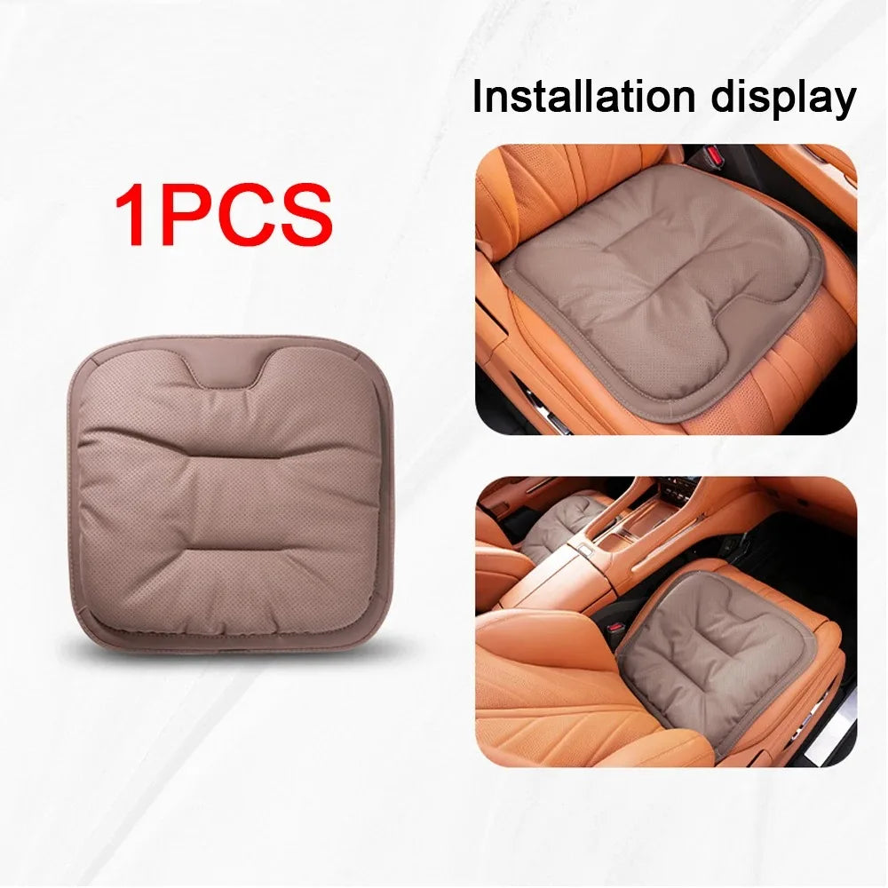 Car Seat Cushion Premium Comfortable Leather Car Seat Cushion Thickened Non-slip Single Piece Front and Rear Seat Cushion