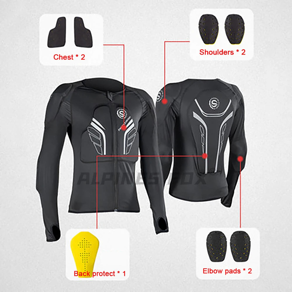 Summer Breathable Motorcycle Jacket Armor Men Moto Protection Motorbike Motocross Racing Soft Jackets Full Body Protective Gear