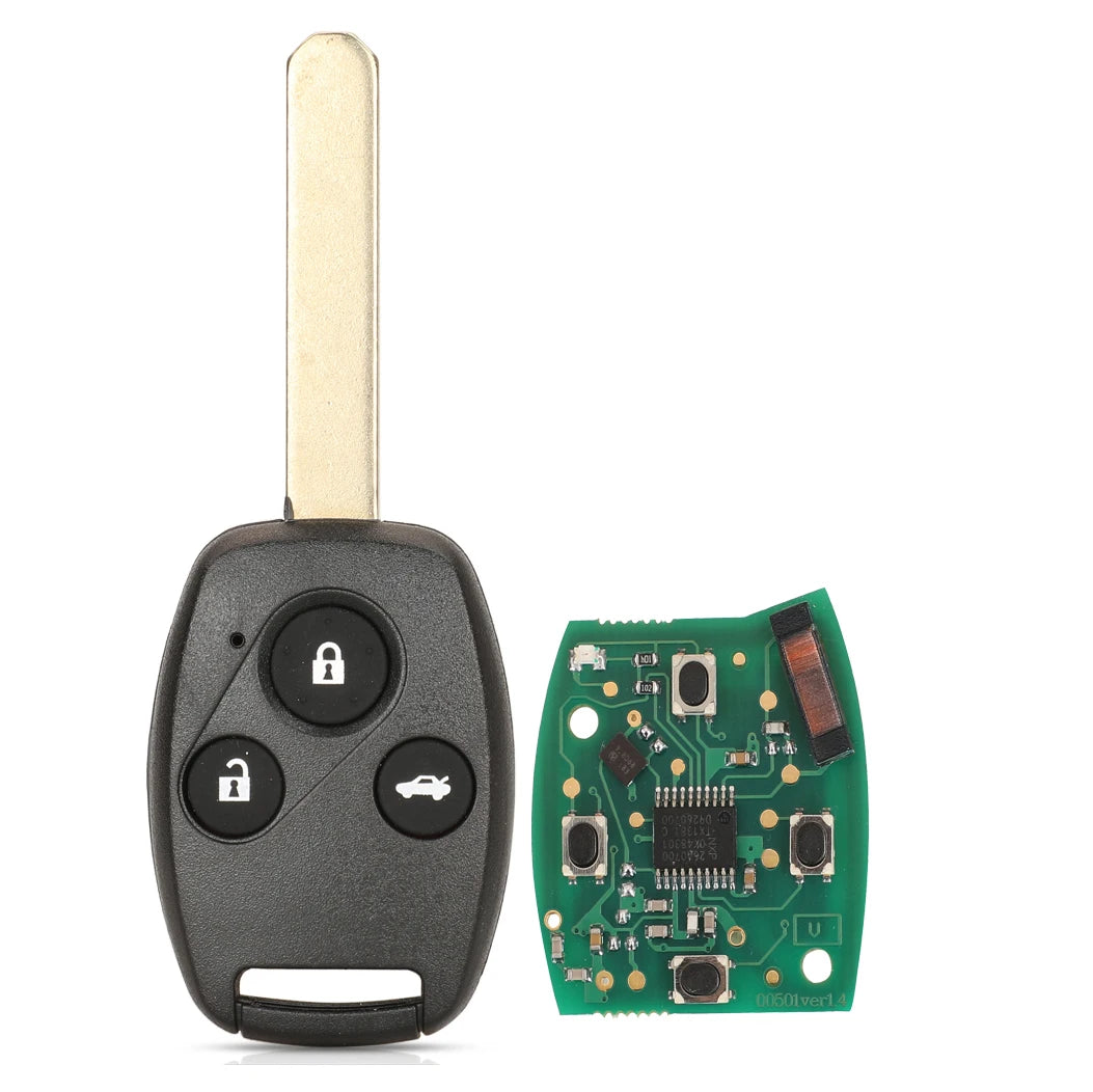 jingyuqin 313.8Mhz Remote Key Fob For Honda CR-V Accord 2008 2009 2010 2011 2012 MLBHLIK-1T ID46 Chip 3/4 Buttons Car Key HON66