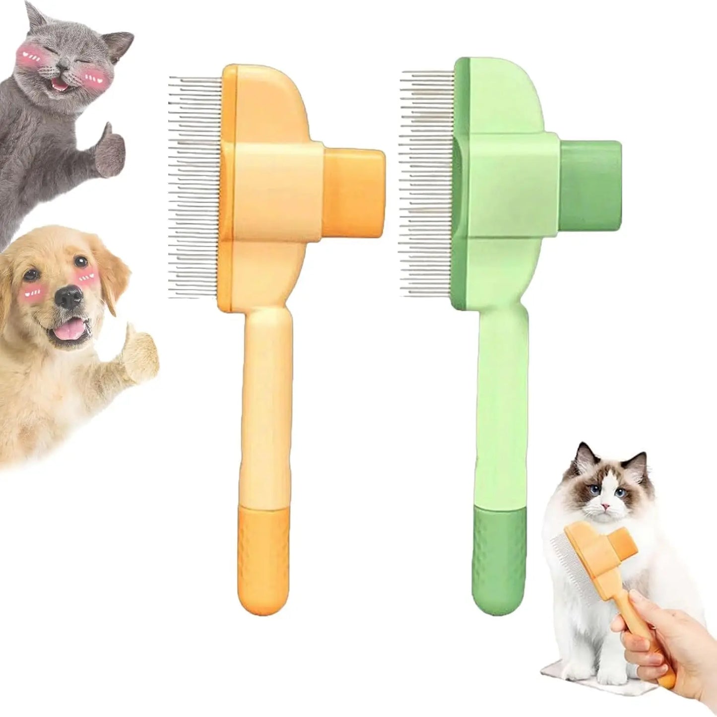 Brush for Cats Pet Cat Comb Dog Comb for Dogs and Cats Cat Dog Pets Grooming Brush for Cleaning Shedding Hairs Pet Cleaning Comb