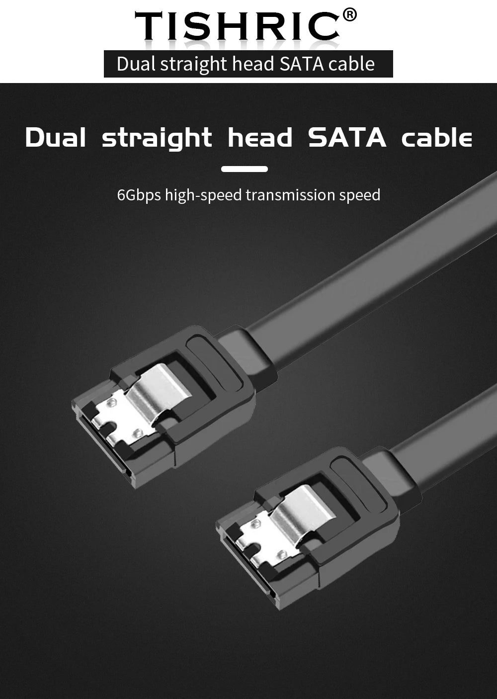 TISHRIC SATA Cable Sata3.0 Solid State Hard Disk Serial Data Cable Multi-Spec Flexible Sata Hard Disk Fast Transmission Cable