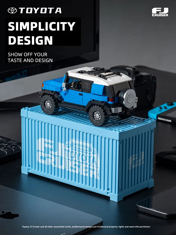 622PCS Toyota FJ40 Off Road Vehicle Building Blocks Retro Car Model Bricks Set With Display Box Desktop Ornaments Kids Toys Gift