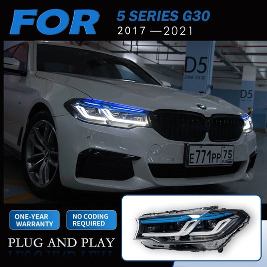 Car Styling Head Lamp for BMW  5 Series G30 Headlights 2017-2021 Headlight LED DRL Signal Projector Lens Automotive Accessories
