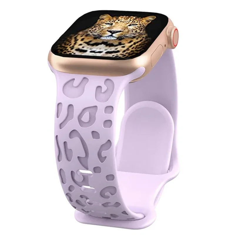 Engraved Silicone strap For Apple Watch Band 42mm 44mm 45mm 41mm 49mm 40mm bracelet correa iwatch Series 8 9 SE 7 6 5 4 3 Ultra