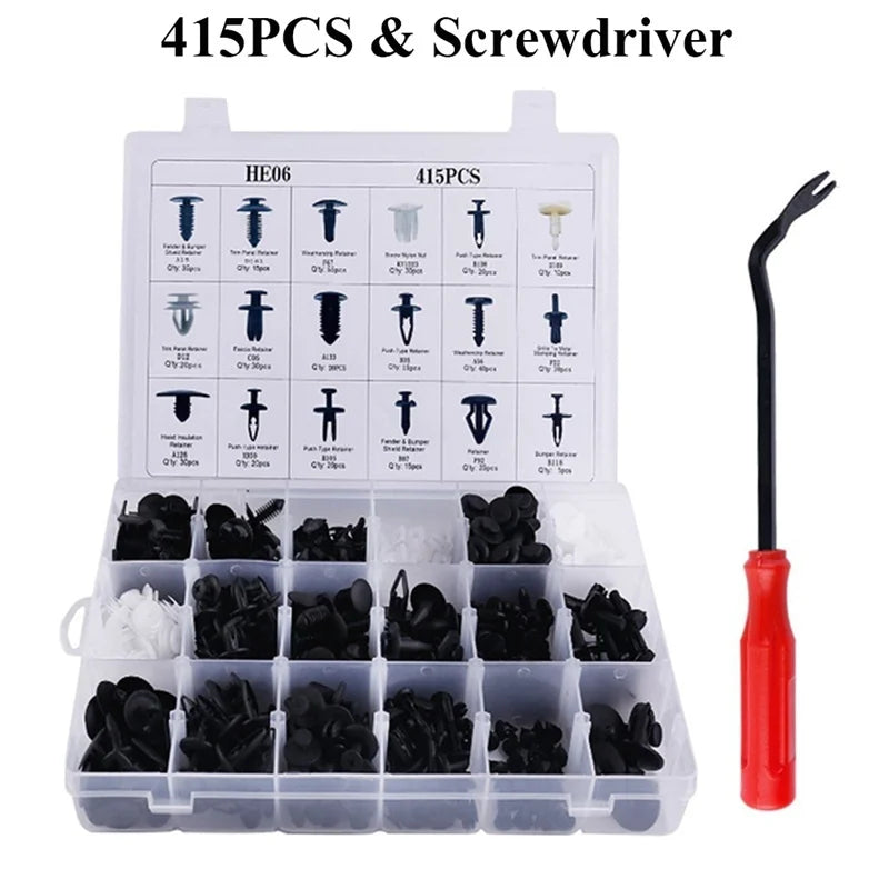Auto Fastener Clip Kit Fender Rivet Clips Car Body Push Retainer Pin Rivet Bumper Door Trim Panel Retainer Mix Size Car Clip Set