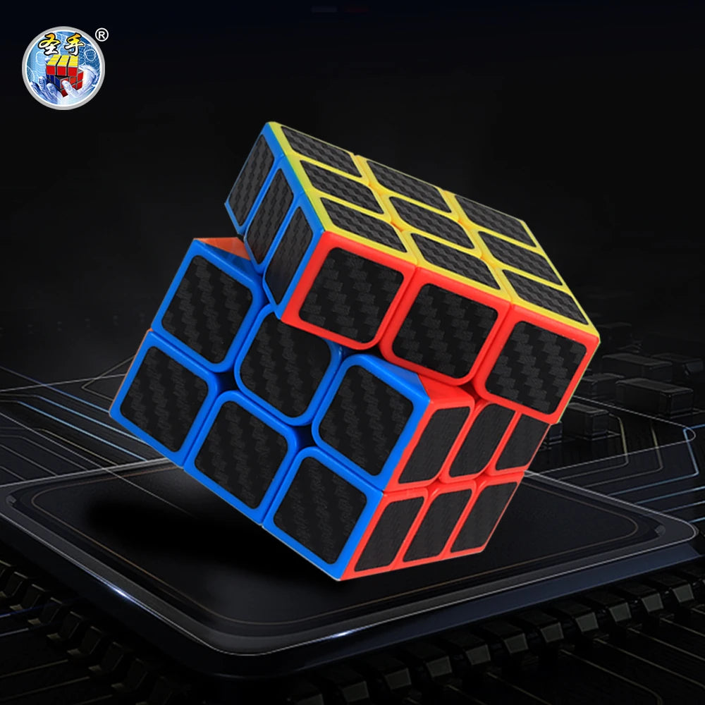 SENGSO Speed Cube 2x2 3x3 4x4 5x5 Carbon Fiber Sticker Magic Cubo Profession Puzzle High Quality Kid's Fidget Toys
