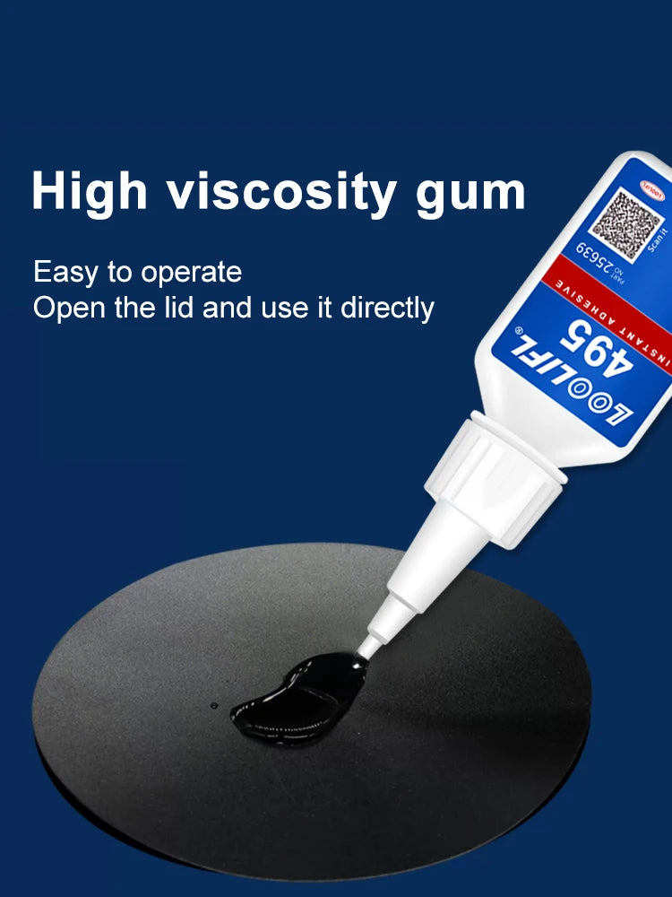 495 Instant Strong Super Glue Universal Superglue Mighty Instant Glue for Resin Ceramic Metal Glass Fast Dry