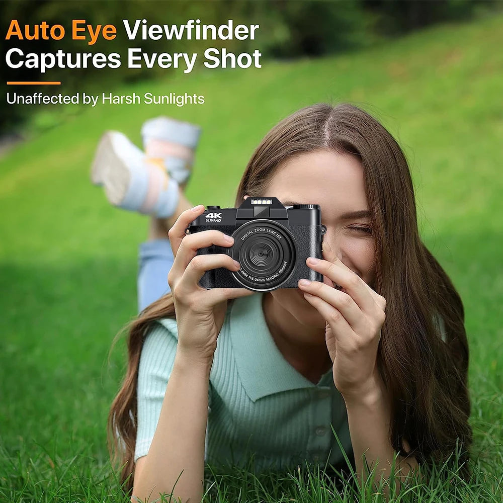4K Video Camera 48MP HD Digital Camcorder 16X igital Zoom Digital Recorder 3 Inch IPS Screen  Digital Photography Camera