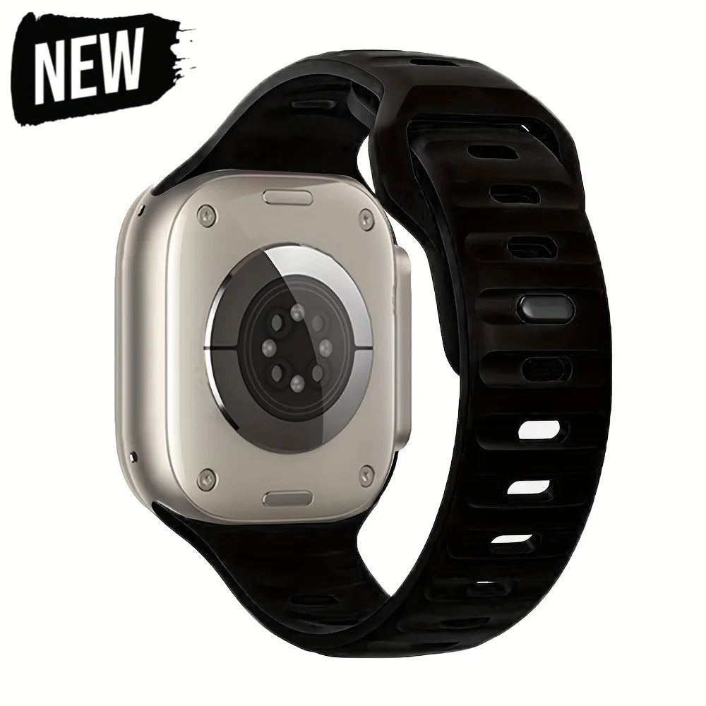 Silicone Sport Strap For Apple Watch Band Ultra2 49mm 45mm 40mm 44mm 42mm 46mm 41mm Correa Bracelet iWatch Series 10 9 8 7 6 5 4