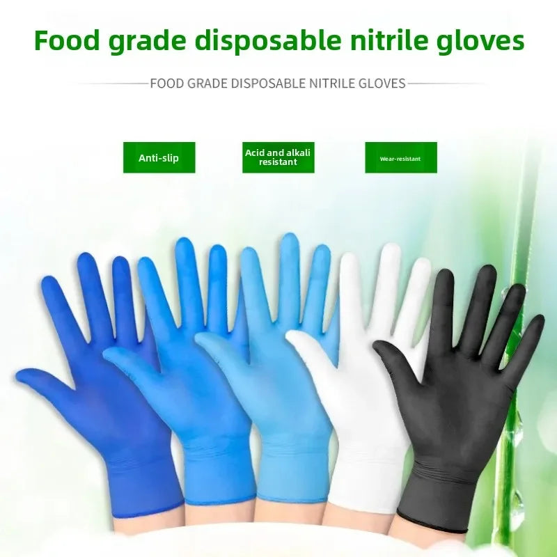 Washing Gloves Disposable Nitrile glove FoodGradeSpecial Household Sterile Hand Protection Oil-proof Waterproof Non-slip Gloves