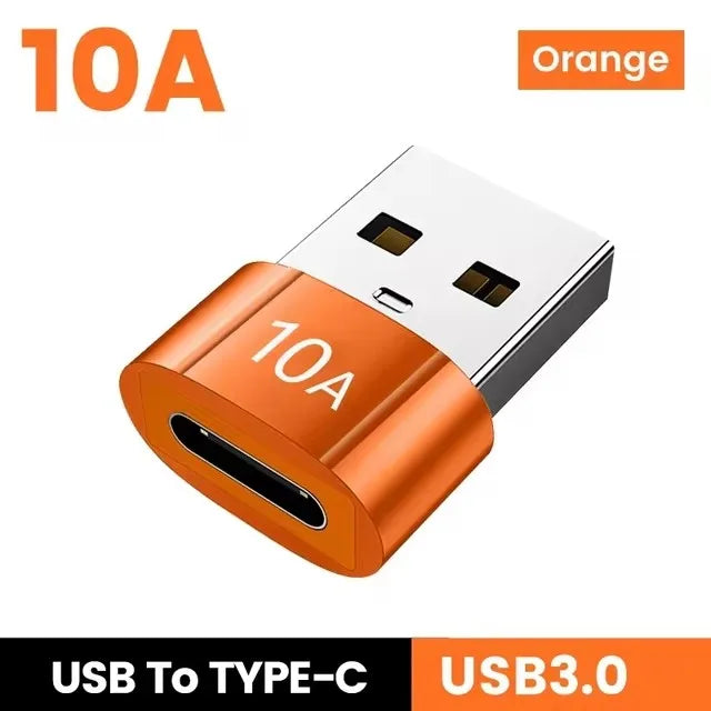 10A OTG Type C Female to USB A Male USB 3.0 to Type-C Converter Fast Charging Data Adapter for Laptop Xiaomi Samsung Oneplus