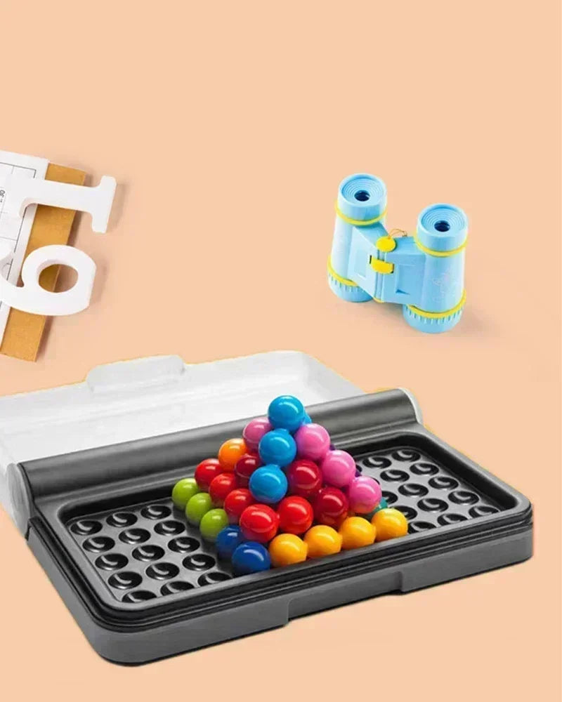 3D Hot Beads Puzzle Logical Mind Board Game Classic Pyramid Plate Pearl For Children Montessori Toys Gifts Focus Challenges IQ