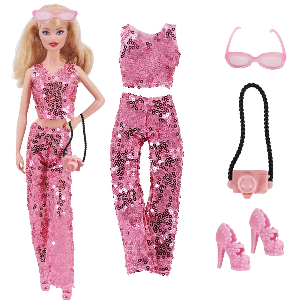 Random 70 PCS Gorgeous Doll Clothes and Accessories for 11.5 Inch fashion Doll -doll House Accessories- A Perfect Gift for Girls