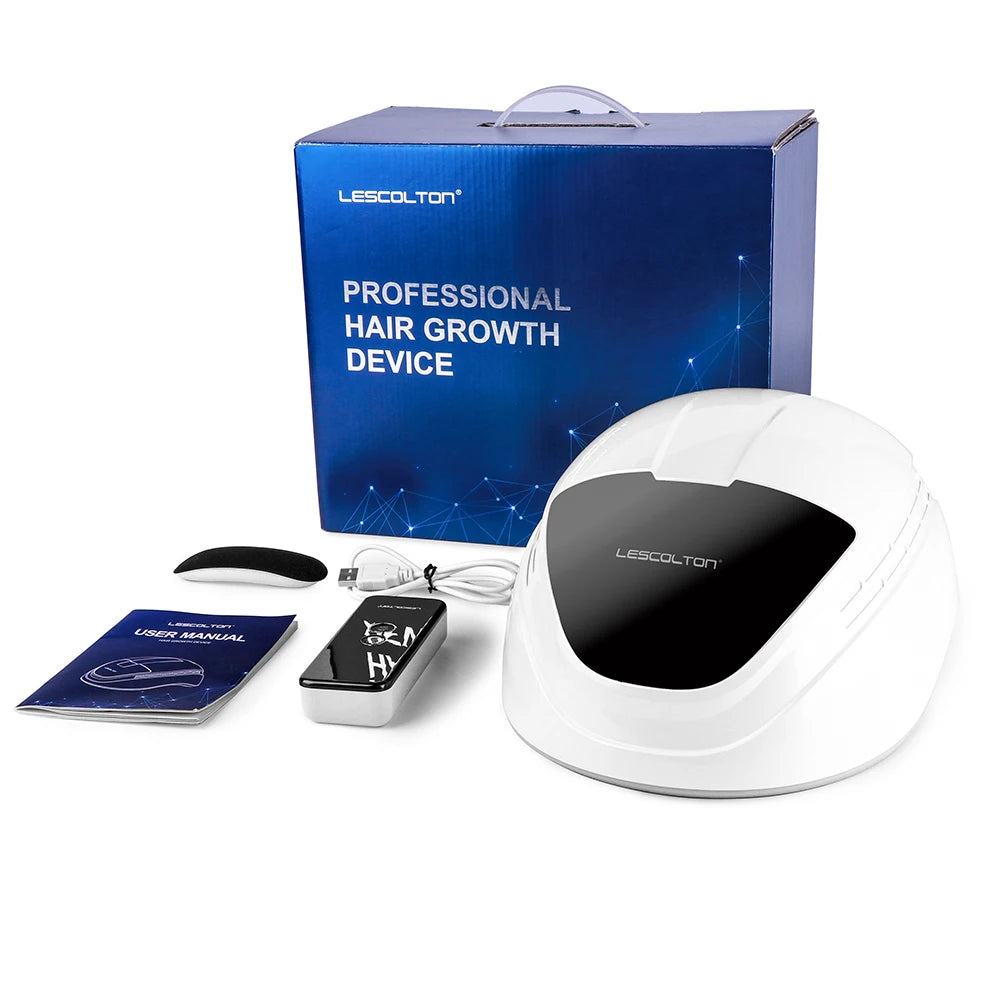 LESCOLTON Hair Growth Device Laser Hair Growth Helmet Laser Cap Hair Loss Treatment Hat for Mens and Women Wireless Rechargeable