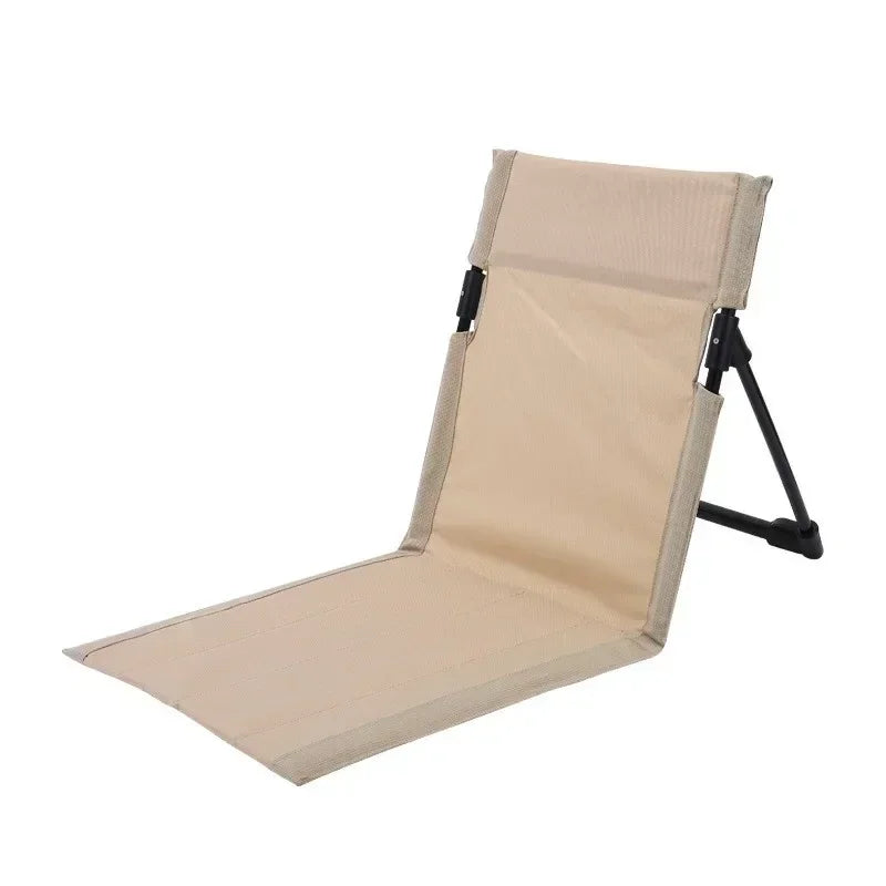 Beach Chair Outdoor Easy Recliner Camping Lightweight Foldable Leisure Chair Beach Park Portable Chair Lazy Lawn Cushion