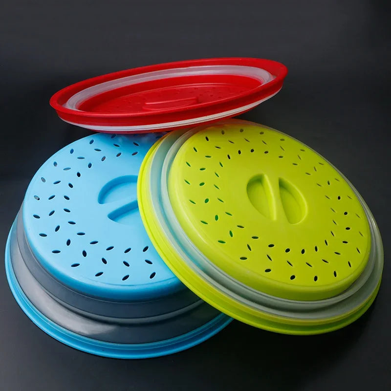 Kitchen Tools Microwave Splatter Cover Heating Folding Cover Fresh-keeping Cover Oil-proof Splash-proof Cover Cooking Lid